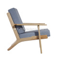 Cashmere Hans Wegner Plank Arm ወንበር ሊቀመንበር